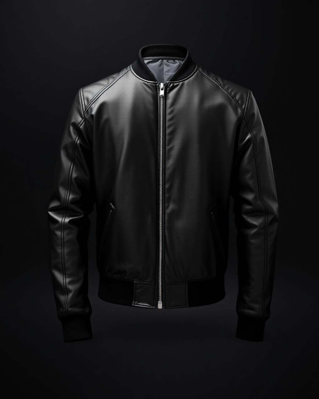 Bomber Cuir Noir